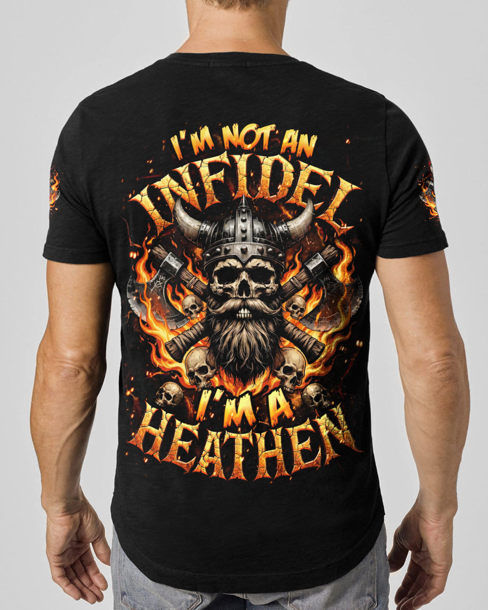 I'M A HEATHEN VIKING SKULL ALL OVER PRINT - TYQY2005262