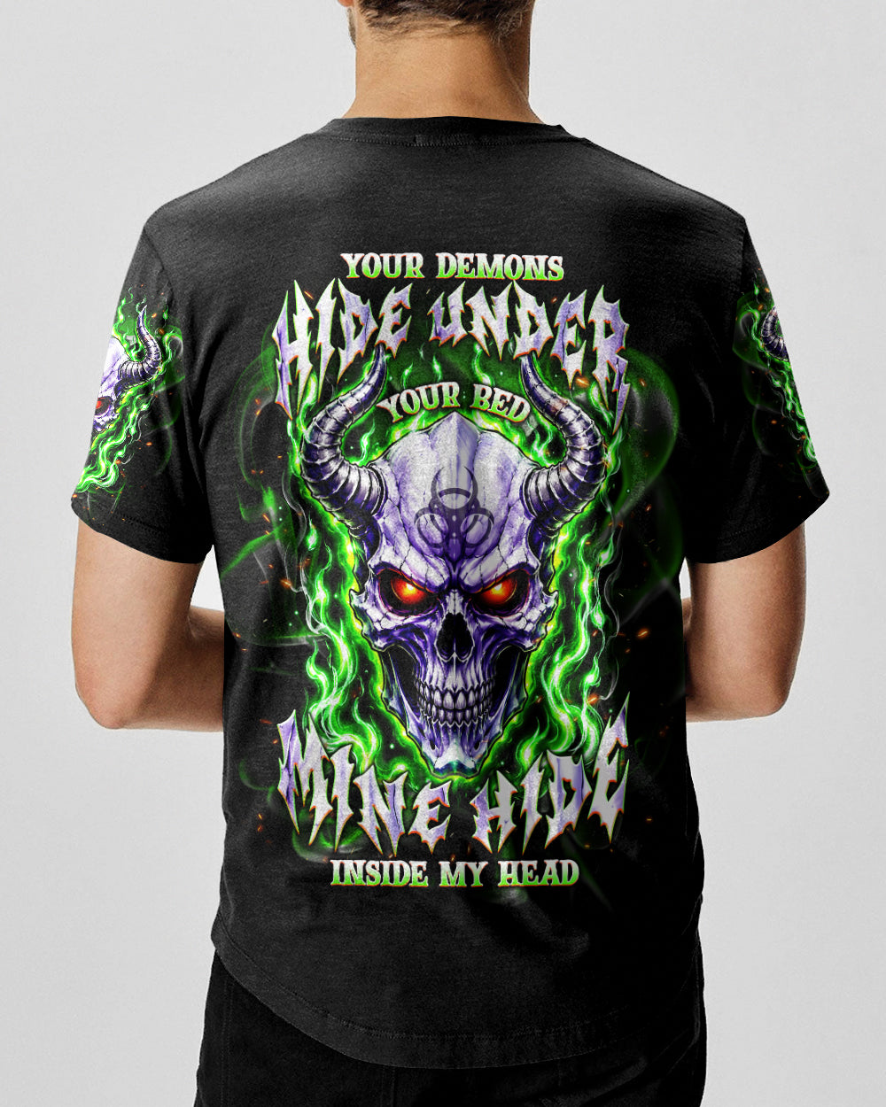 YOUR DEMONS HIDE UNDER YOUR BED SKULL ALL OVER PRINT - TLNT2005264