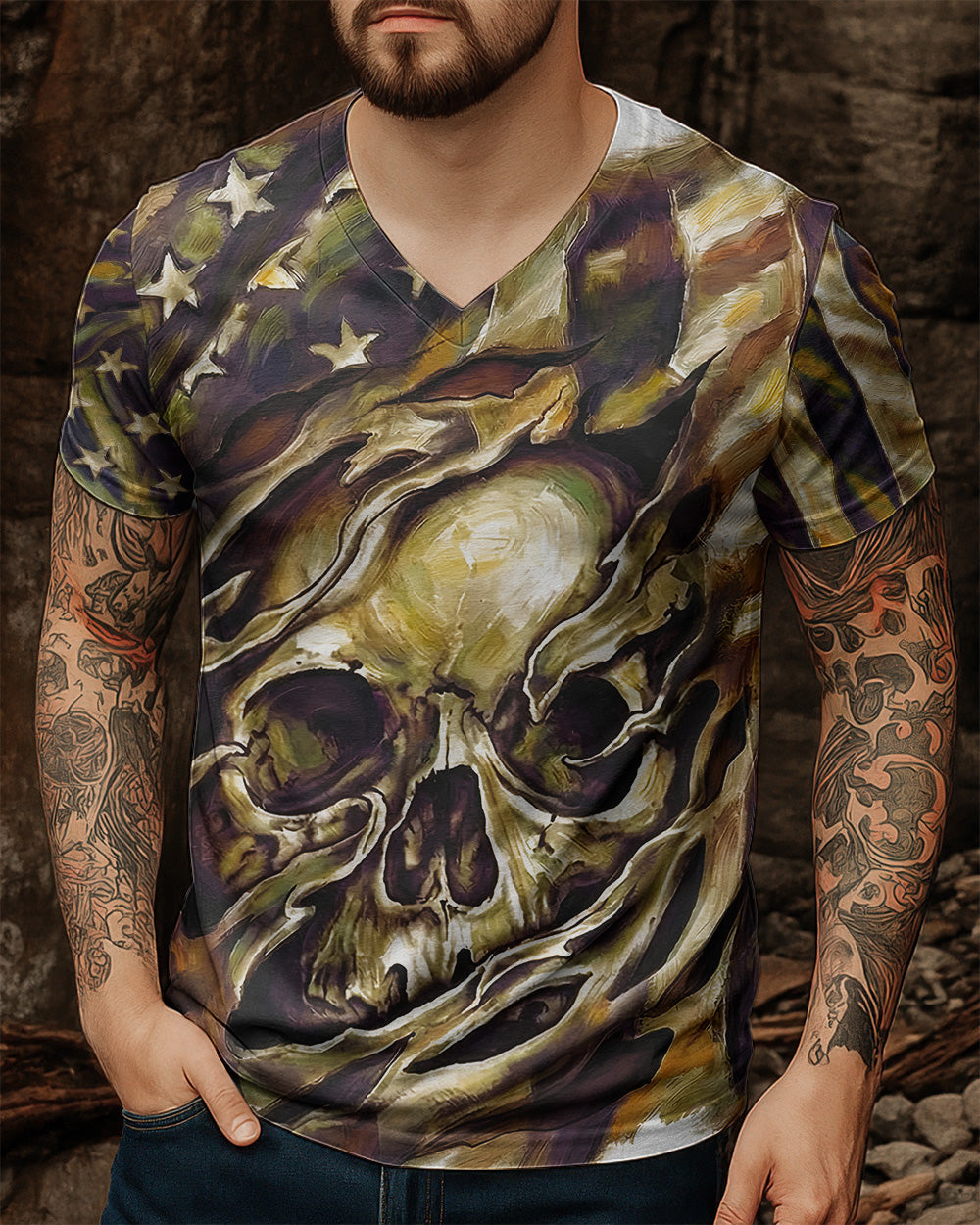 CAMO REAPER SKULL ALL OVER PRINT - RI1803261