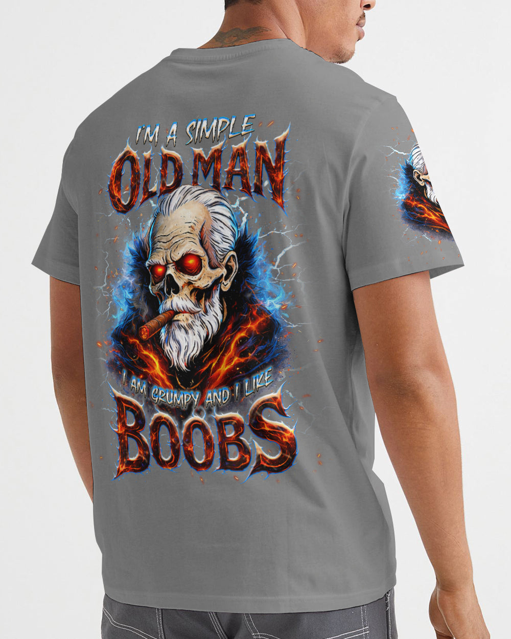 I'M A SIMPLE OLD MAN SKULL ALL OVER PRINT - TLNT1604264