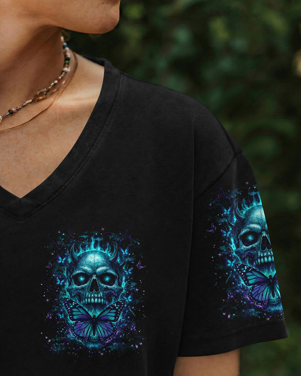 ANGELS PROTECT ME DEMONS RESPECT ME SKULL ALL OVER PRINT  - TLHG1103263
