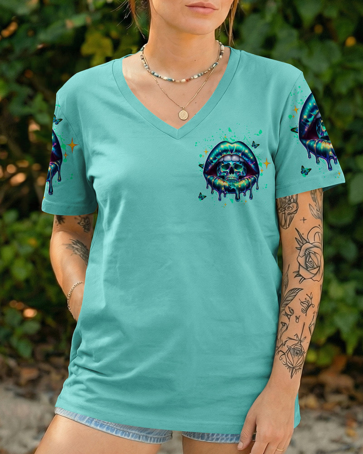 THE GOOD GIRL IN ME MESSY BUN SKULL  ALL OVER PRINT -  TLTW0303263
