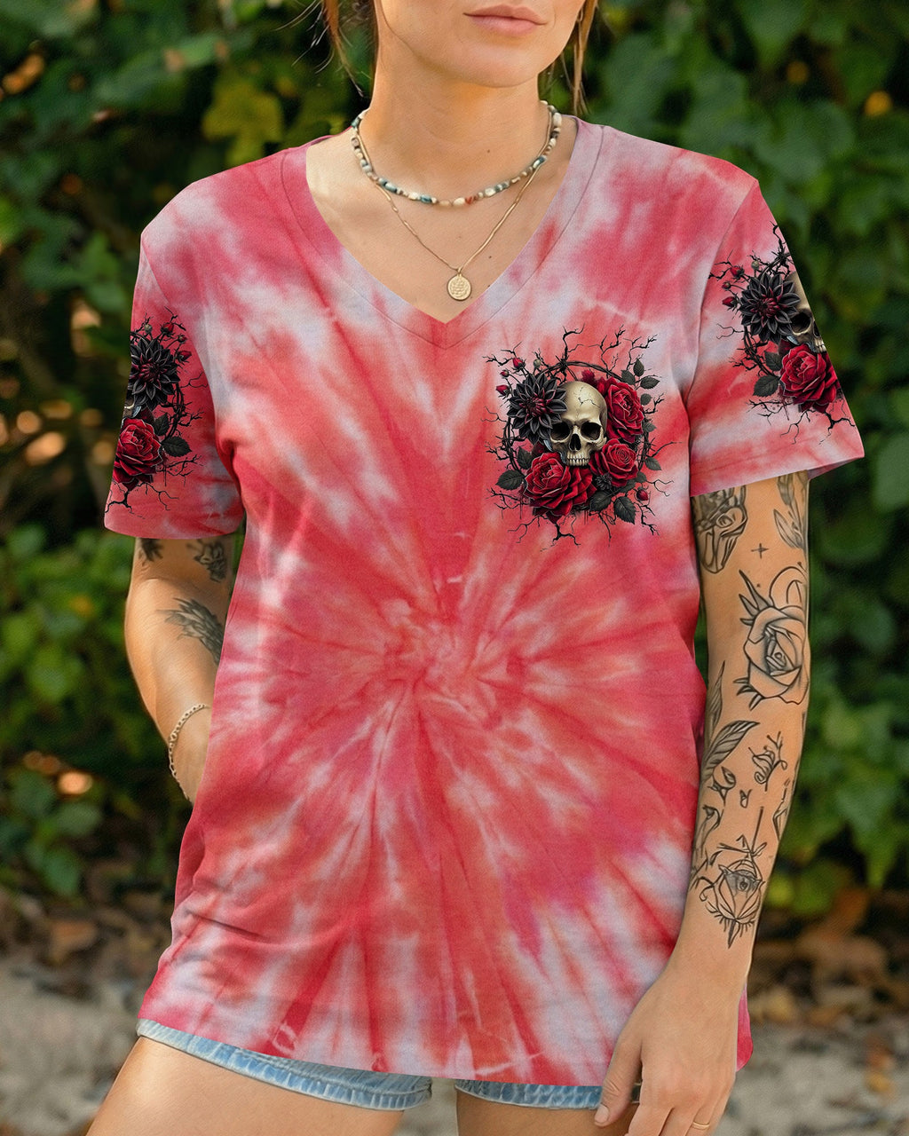 YOU COULDN'T HANDLE ME SKULL ROSES ALL OVER PRINT - TYLN0304262