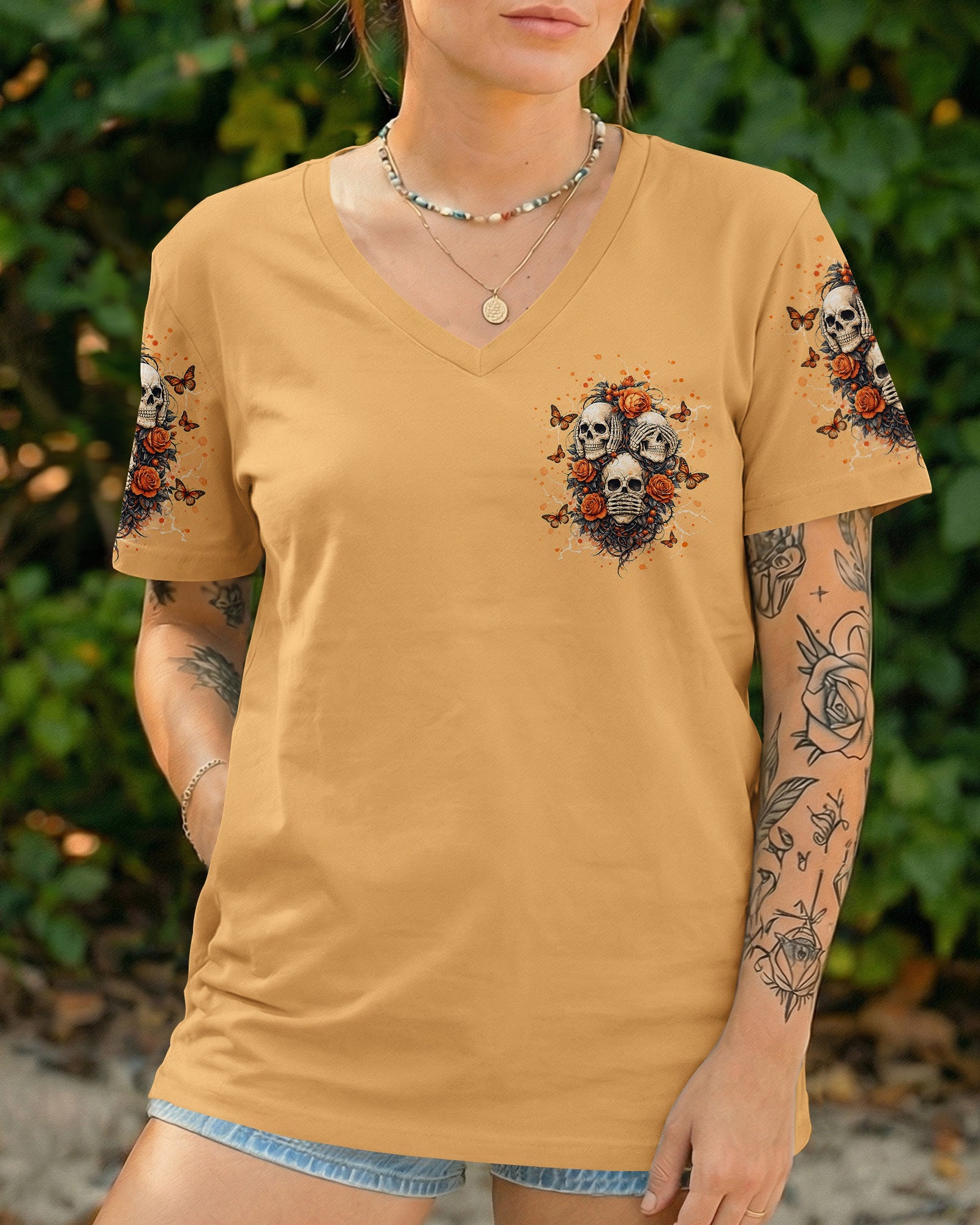 STUCK BETWEEN IDK IDC AND IDGAF SKULL ALL OVER PRINT   - TLNT3103262