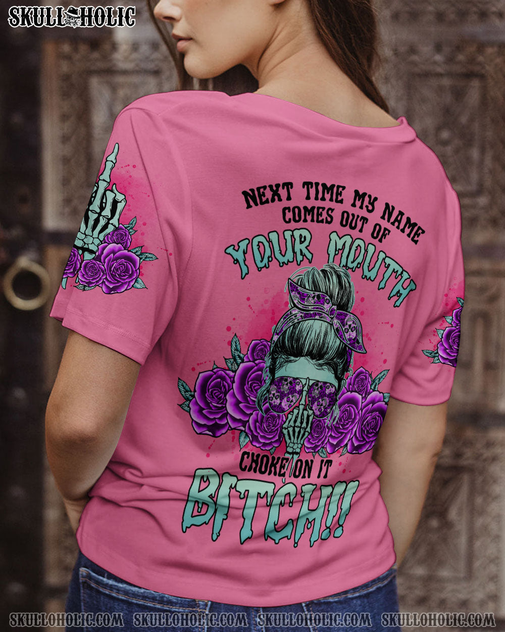 NEXT TIME MY NAME COMES OUT MESSY BUN ALL OVER PRINT - TLNO2104232