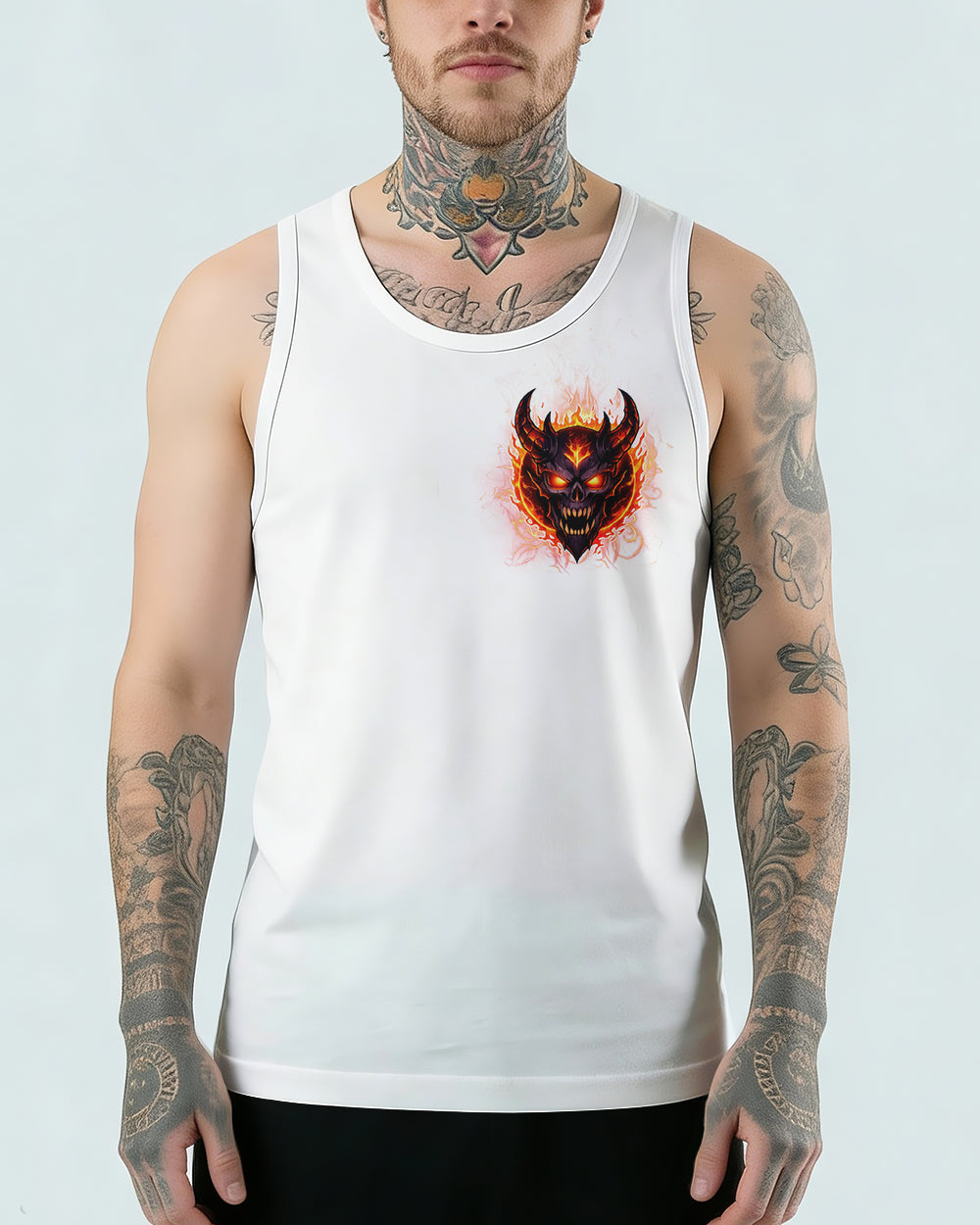 YOUR DEMONS HIDE UNDER YOUR BED DEVIL SKULL ALL OVER PRINT - TLTW0501262