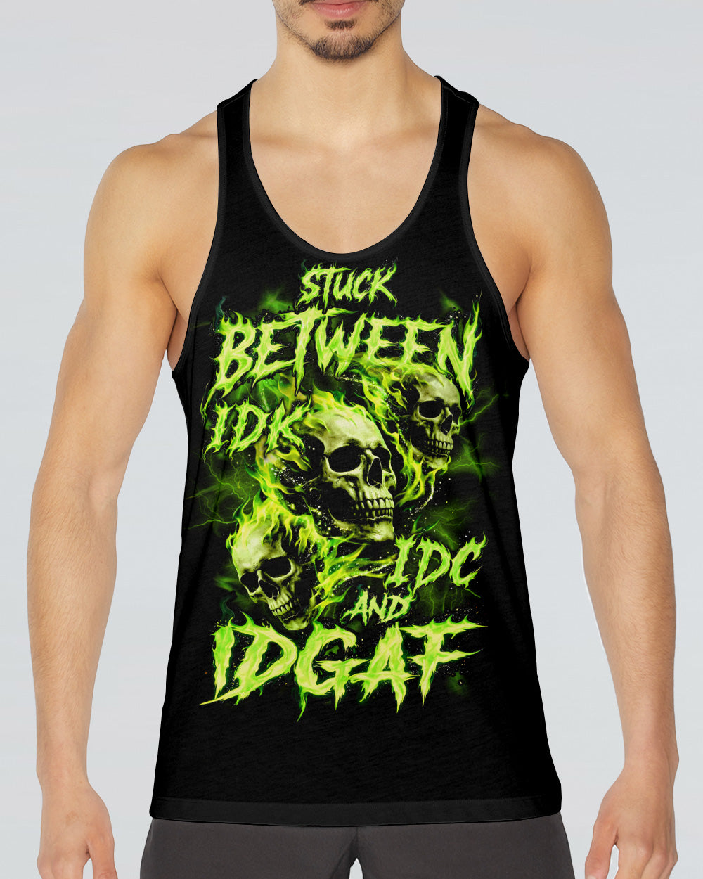 STUCK BETWEEN IDK IDC AND IDGAF ALL OVER PRINT - TYQY0106251