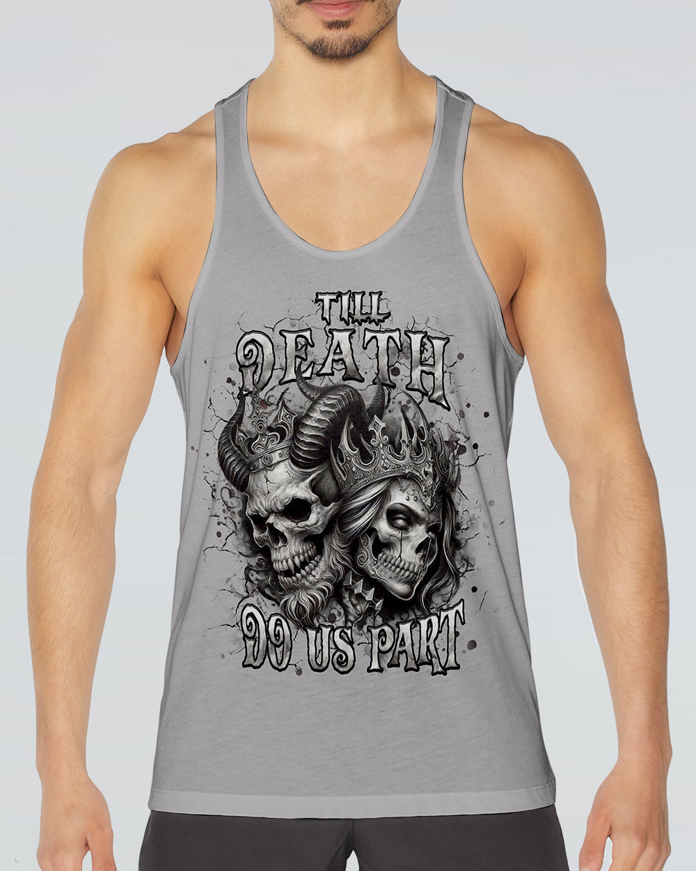 TILL DEATH DO US PART COUPLE SKULL ALL OVER PRINT - TLHN0403261