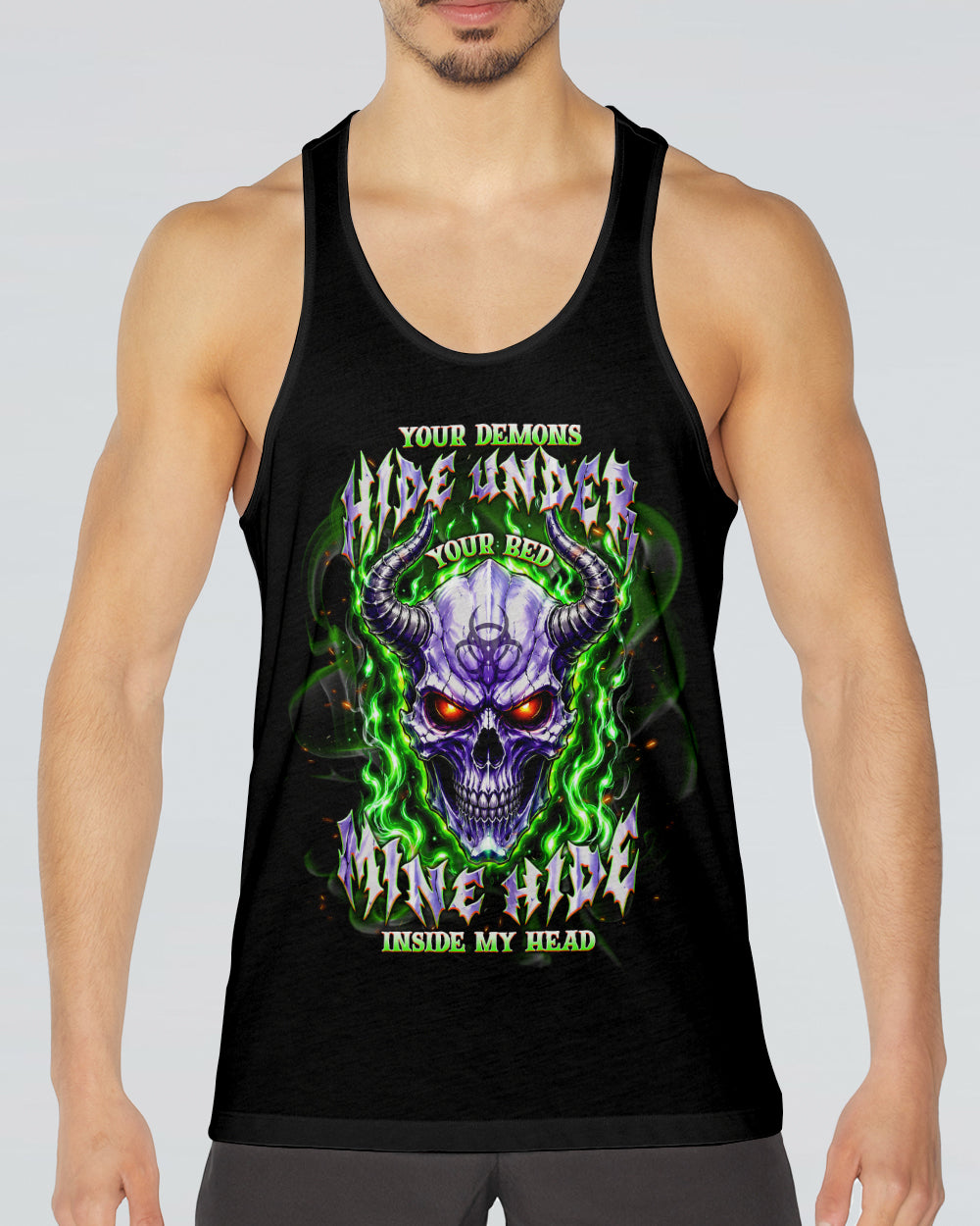 YOUR DEMONS HIDE UNDER YOUR BED SKULL ALL OVER PRINT - TLNT2005264