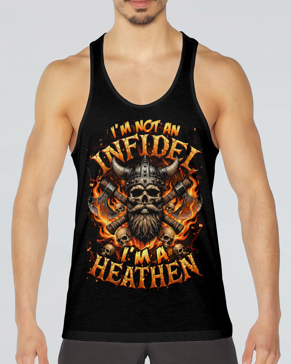 I'M A HEATHEN VIKING SKULL ALL OVER PRINT - TYQY2005262