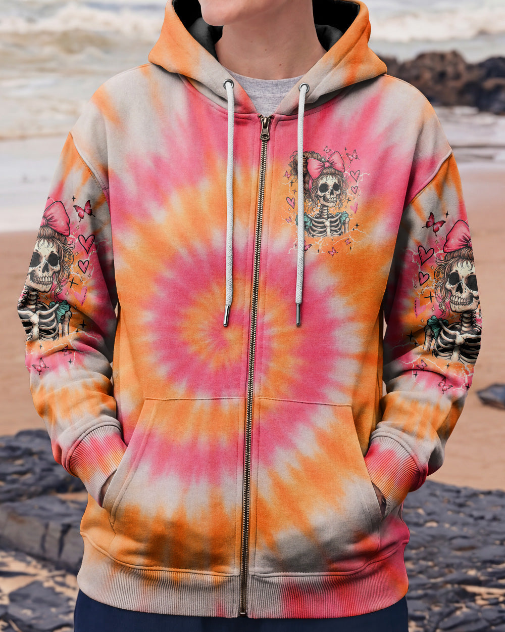 CUTE AS HELL MESSY BUN SKULL ALL OVER PRINT - TLNT1401262