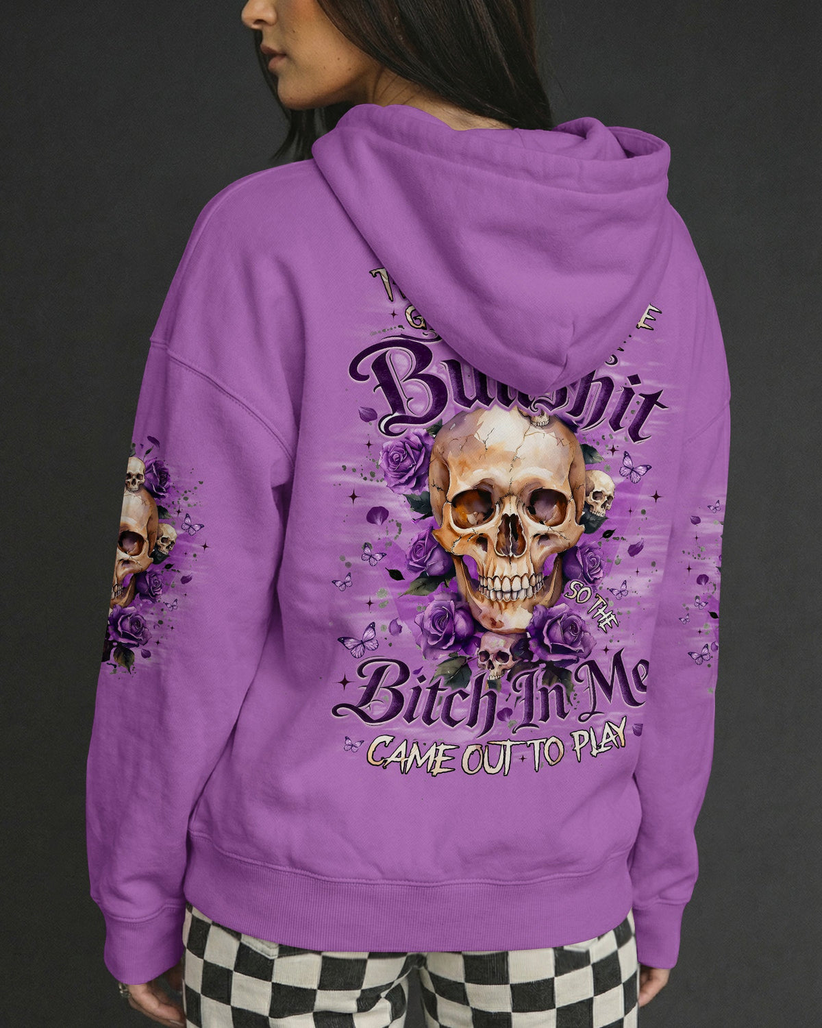 THE GOOD GIRL IN ME SKULL ROSES ALL OVER PRINT - TYQY0804261