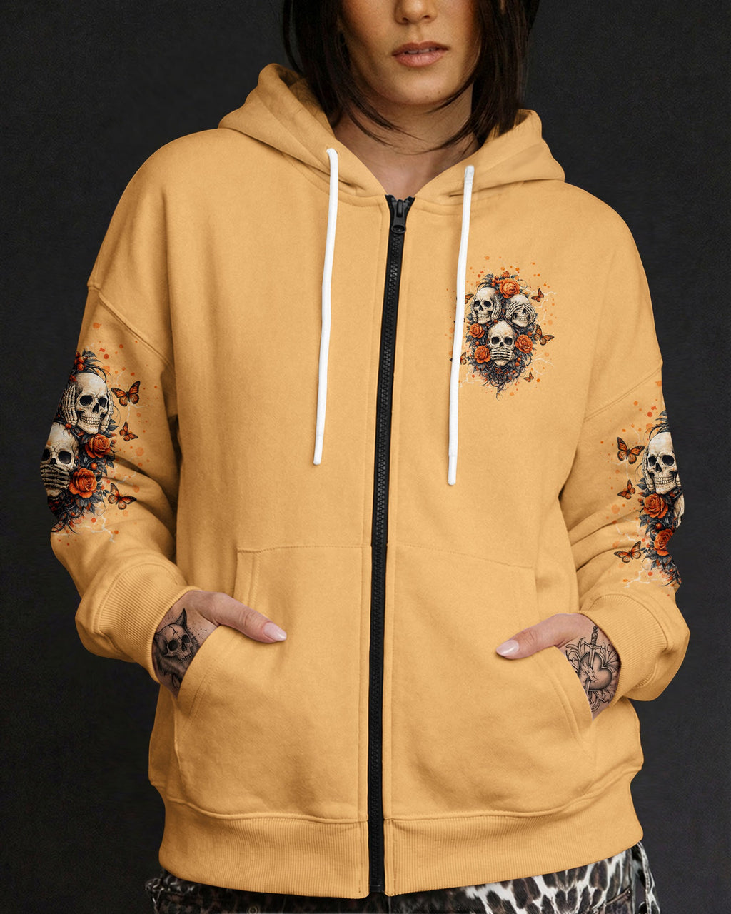 STUCK BETWEEN IDK IDC AND IDGAF SKULL ALL OVER PRINT   - TLNT3103262