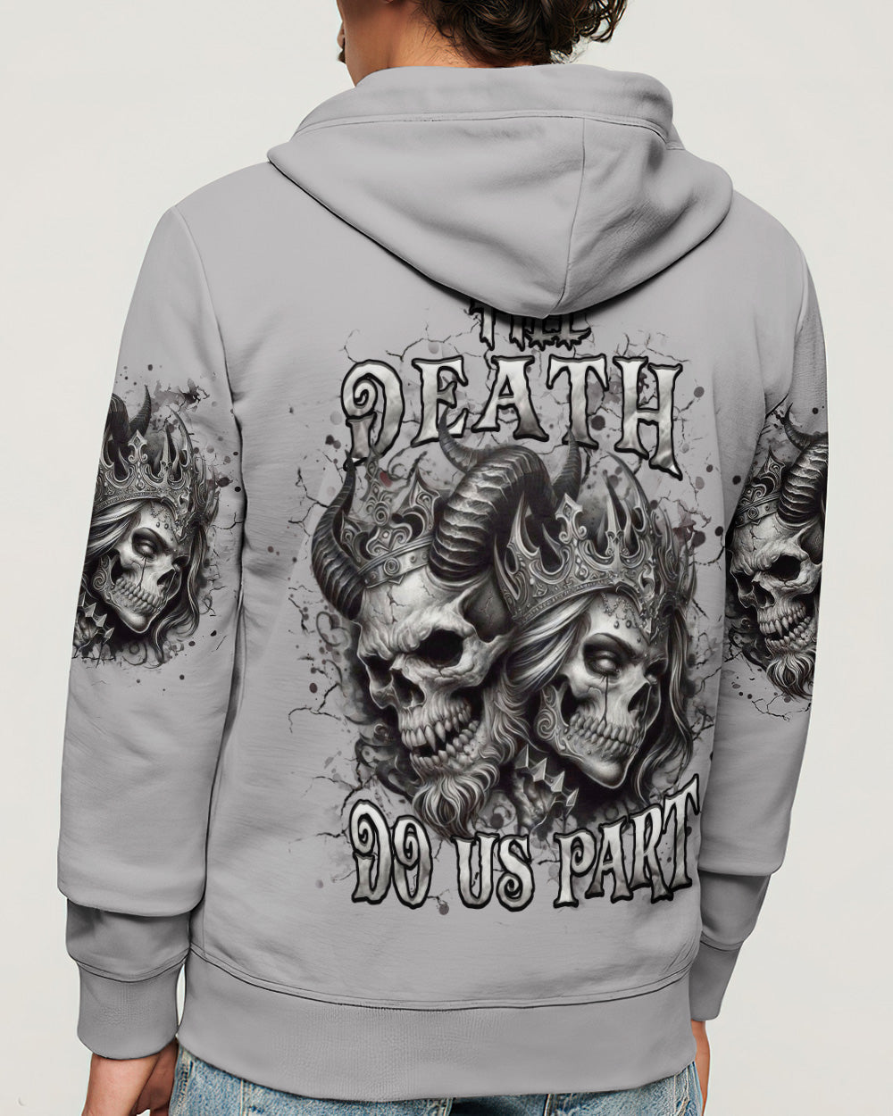 TILL DEATH DO US PART COUPLE SKULL ALL OVER PRINT - TLHN0403261