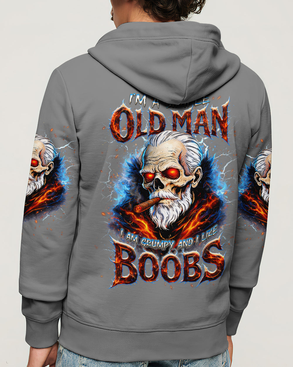 I'M A SIMPLE OLD MAN SKULL ALL OVER PRINT - TLNT1604264