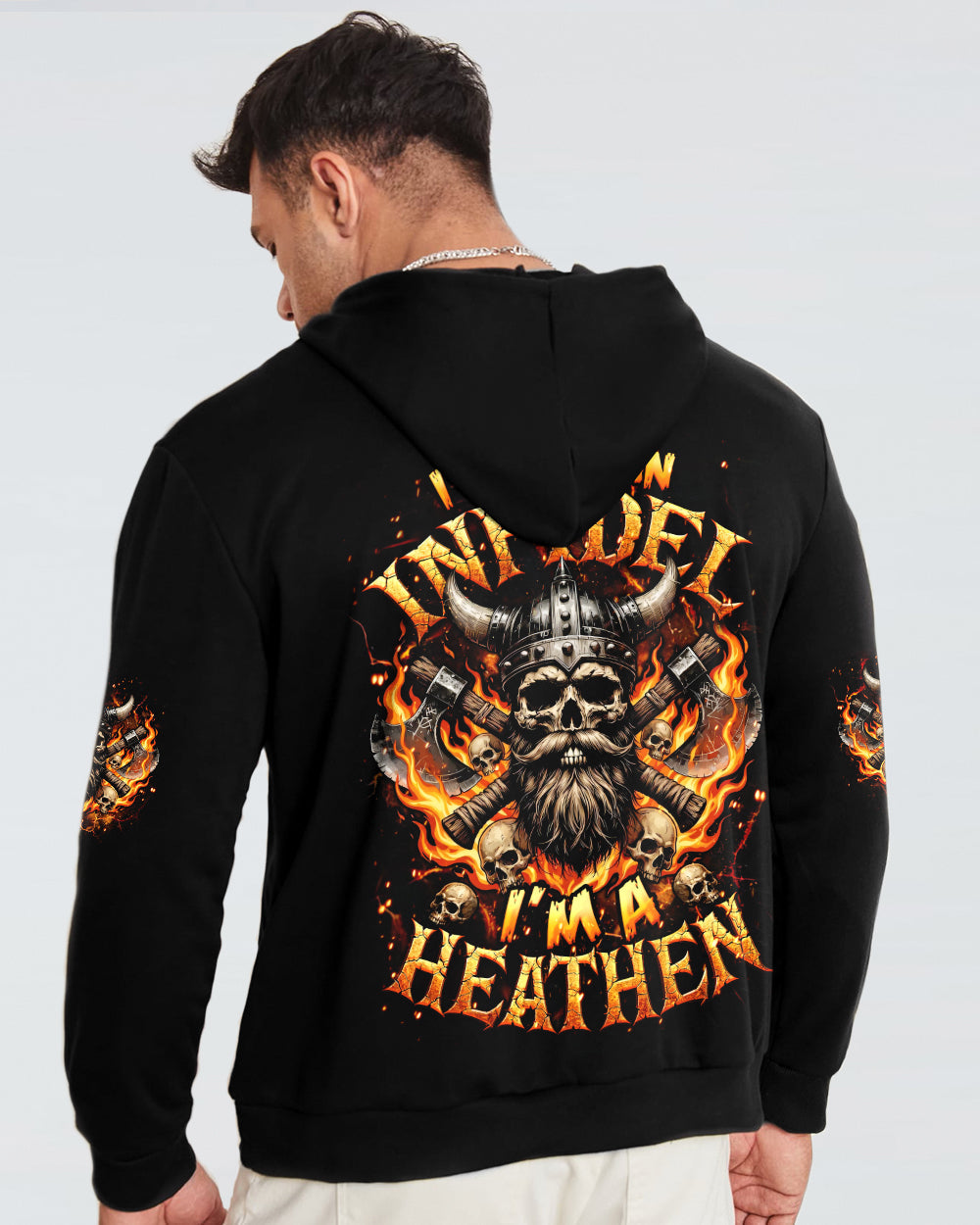 I'M A HEATHEN VIKING SKULL ALL OVER PRINT - TYQY2005262