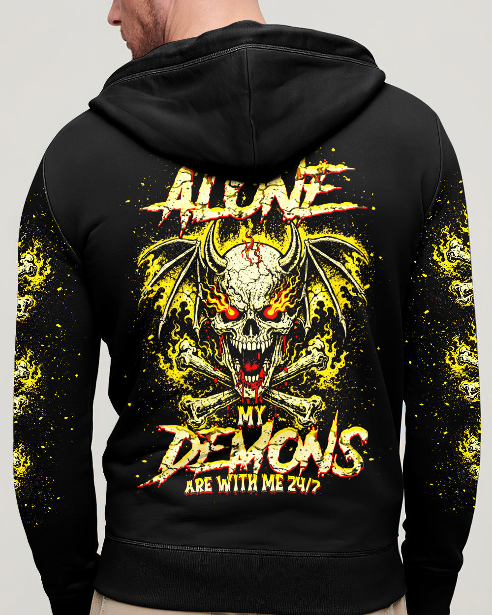 I'M NEVER ALONE MY DEMONS ARE WITH ME 24/7 ALL OVER PRINT - TLNT2503261