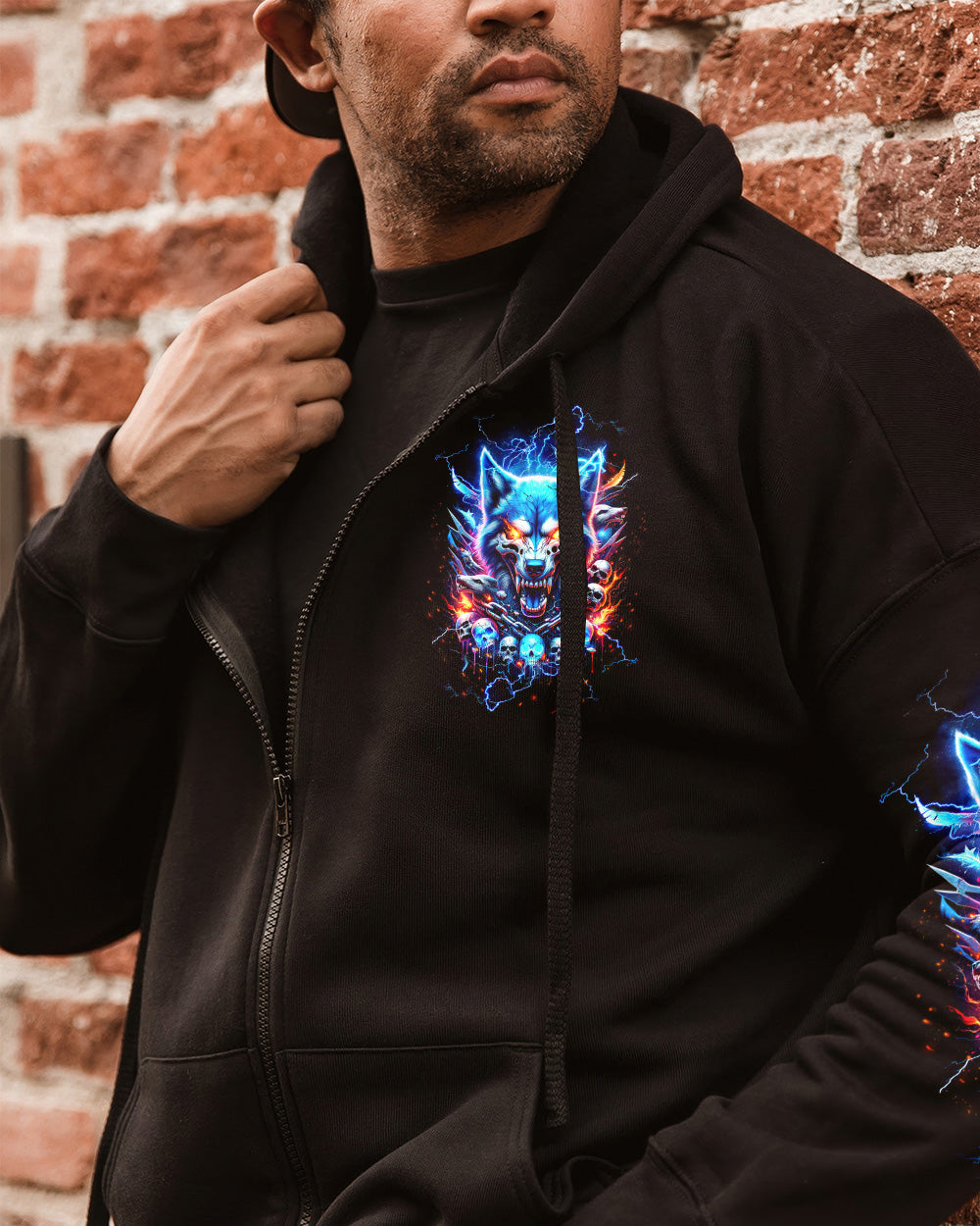 NEVER MISTAKE MY KINDNESS WOLF SKULL ALL OVER PRINT - TLTW1704263