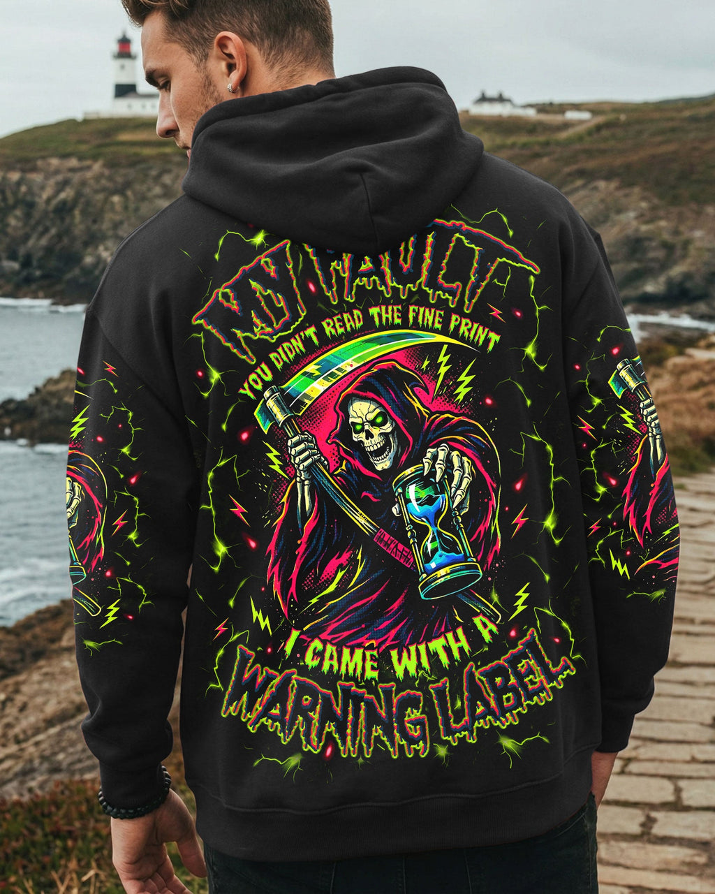I CAME WITH A WARNING LABEL REAPER ALL OVER PRINT  - TLNO0601261