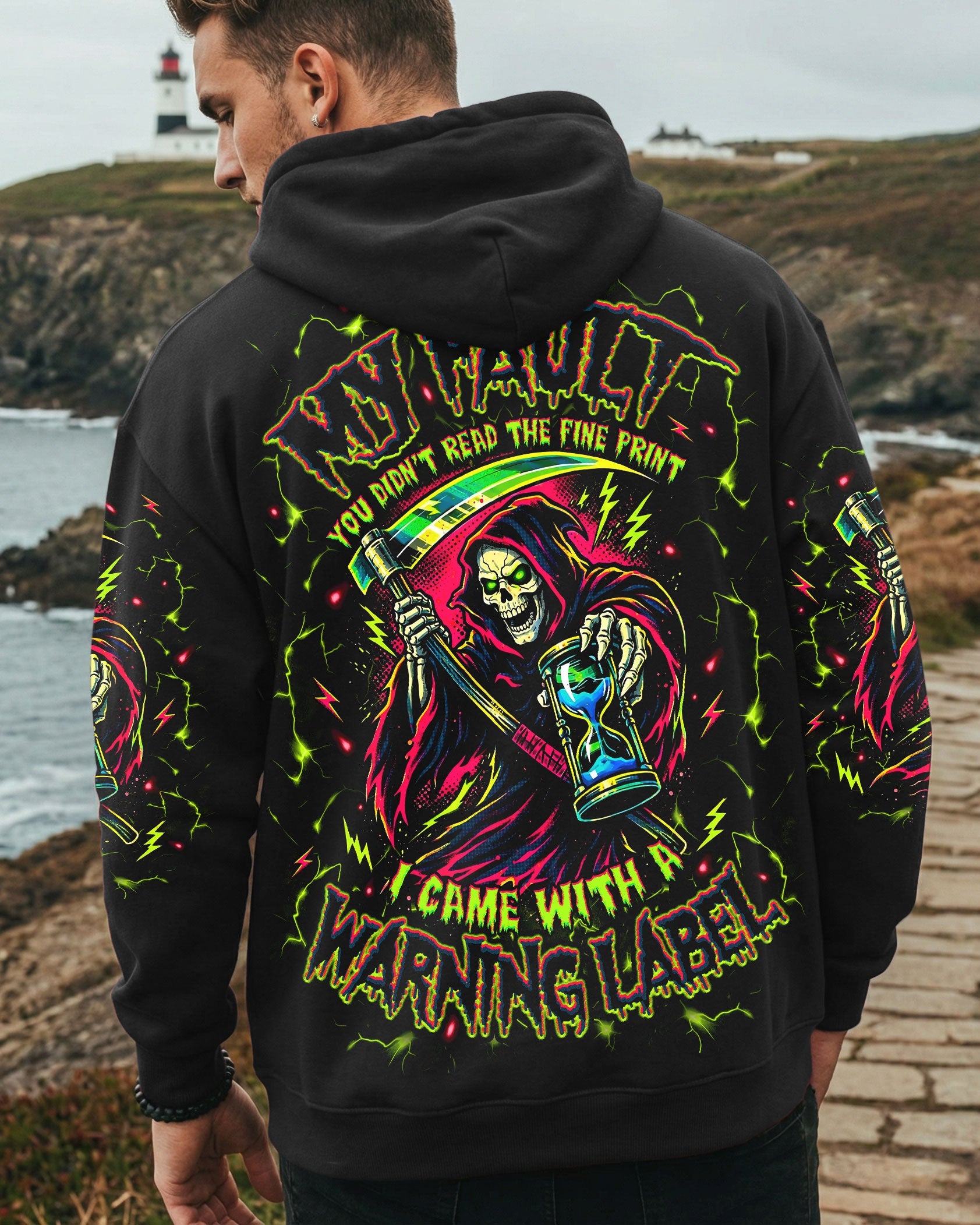 I CAME WITH A WARNING LABEL REAPER ALL OVER PRINT  - TLNO0601261