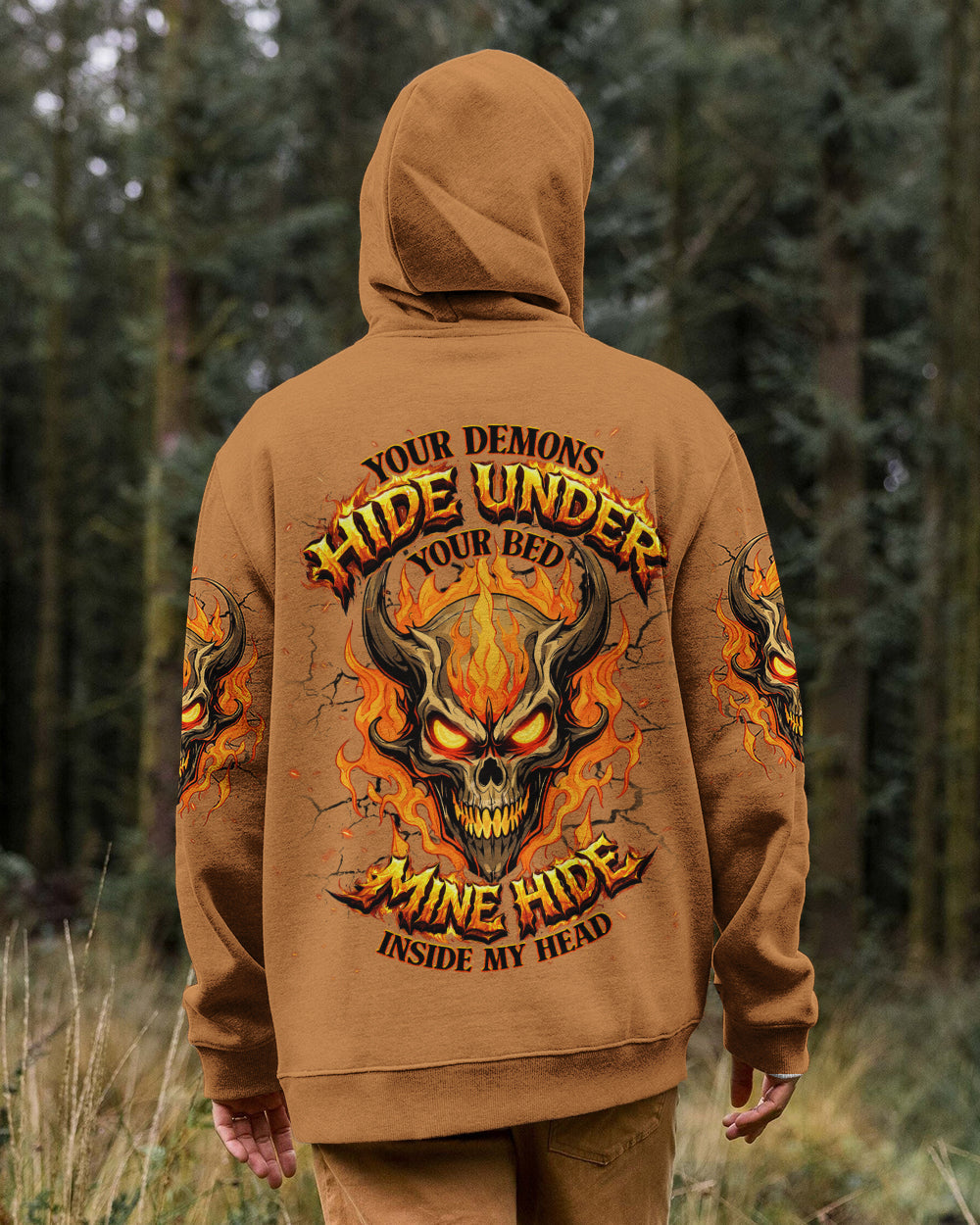 YOUR DEMONS HIDE UNDER YOUR BED SKULL DEMON ALL OVER PRINT - TLNT0603262