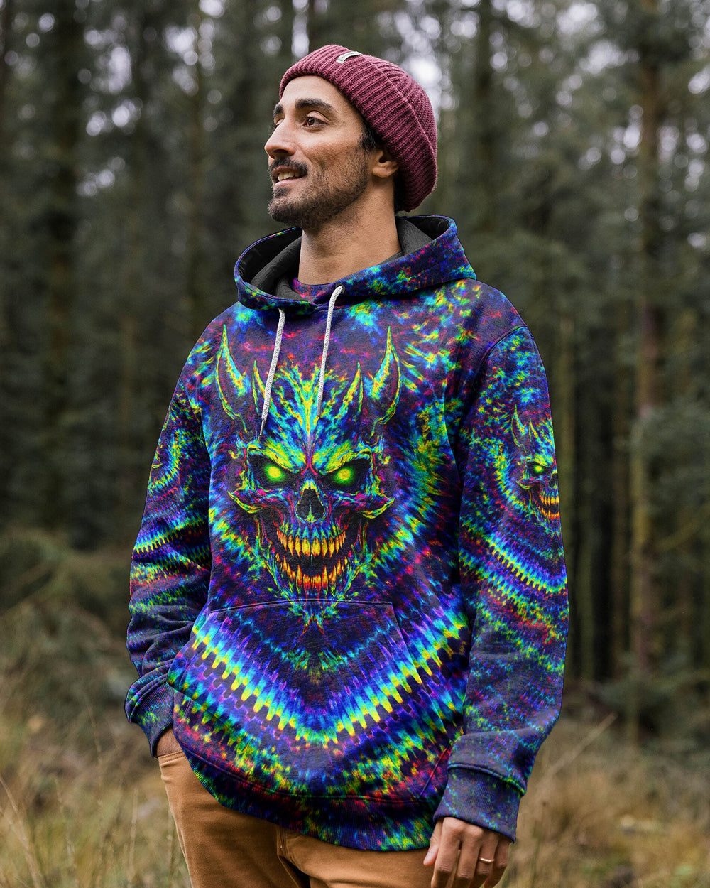 NEON ABYSS DEMON SKULL ALL OVER PRINT - YHLN2502261