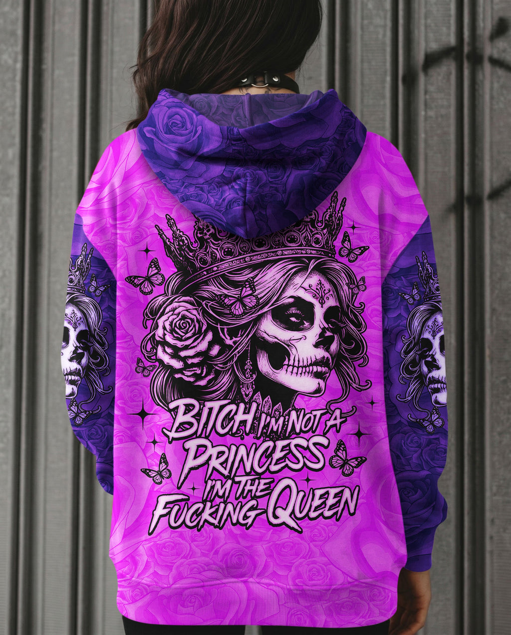I'M THE F QUEEN SKULL LADY ALL OVER PRINT - TLNO1704262