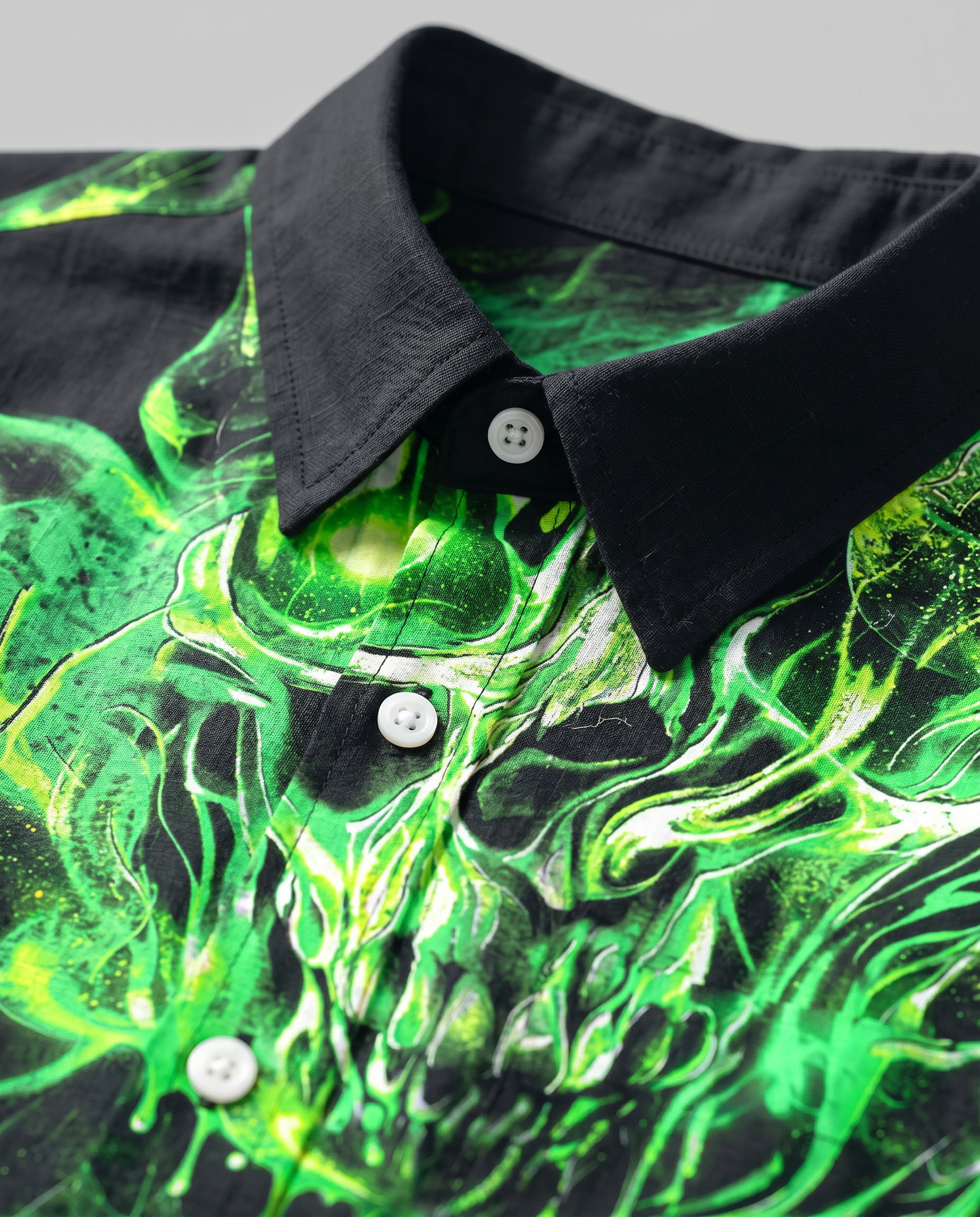 TOXIC PHANTOM SKULL COLLAR SHIRT - RI0106262