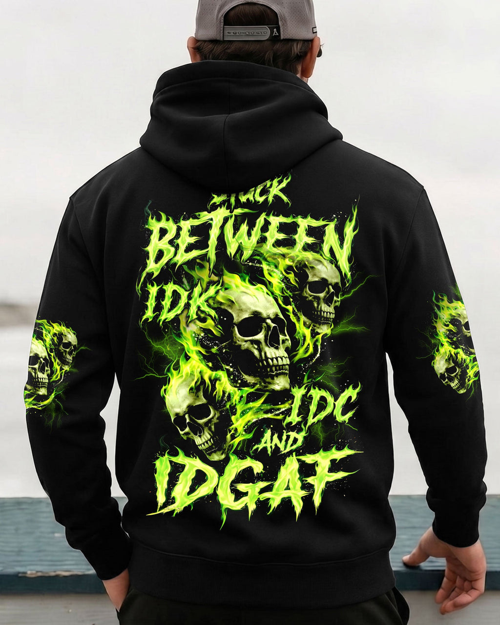 STUCK BETWEEN IDK IDC AND IDGAF ALL OVER PRINT - TYQY0106251