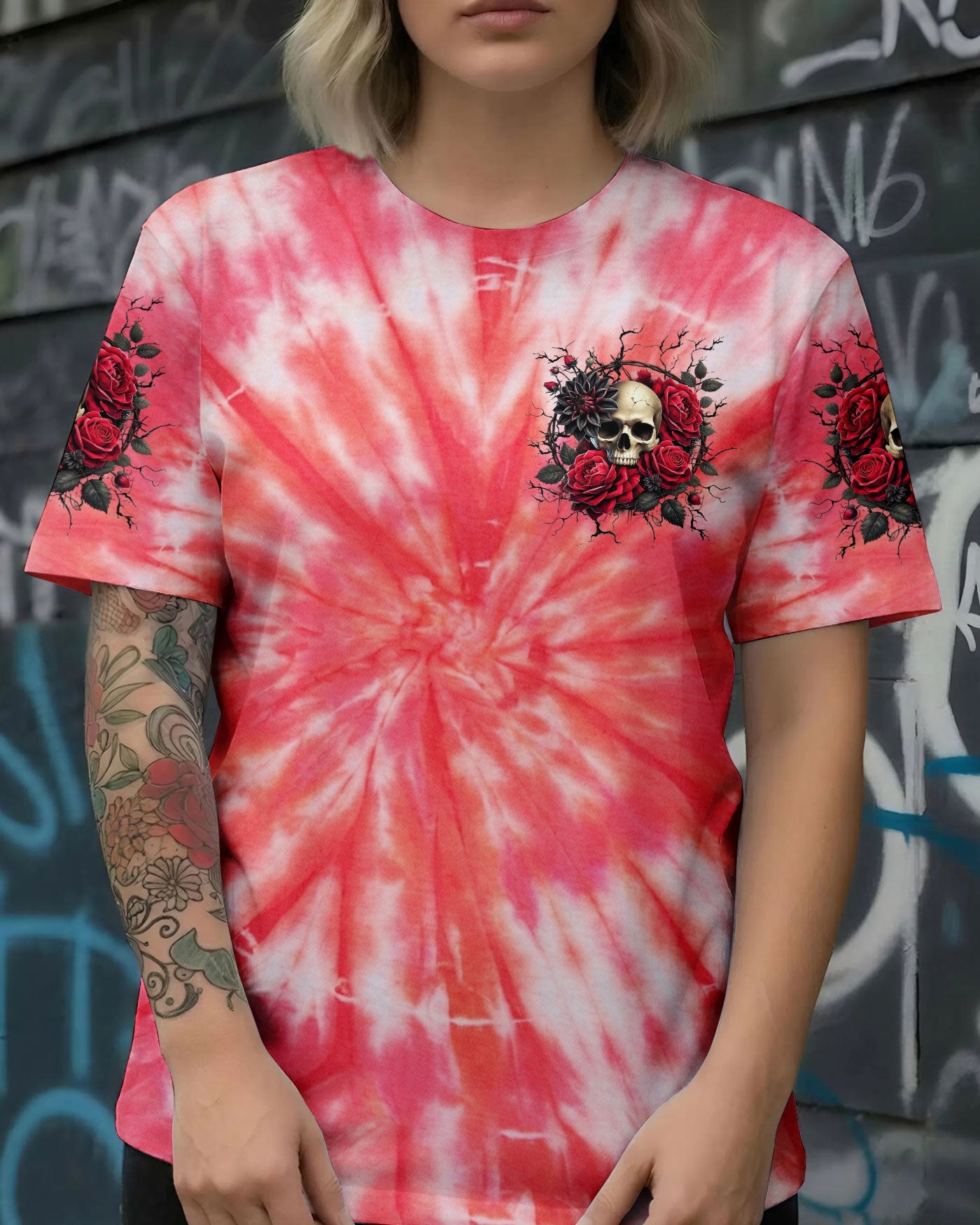 YOU COULDN'T HANDLE ME SKULL ROSES ALL OVER PRINT - TYLN0304262
