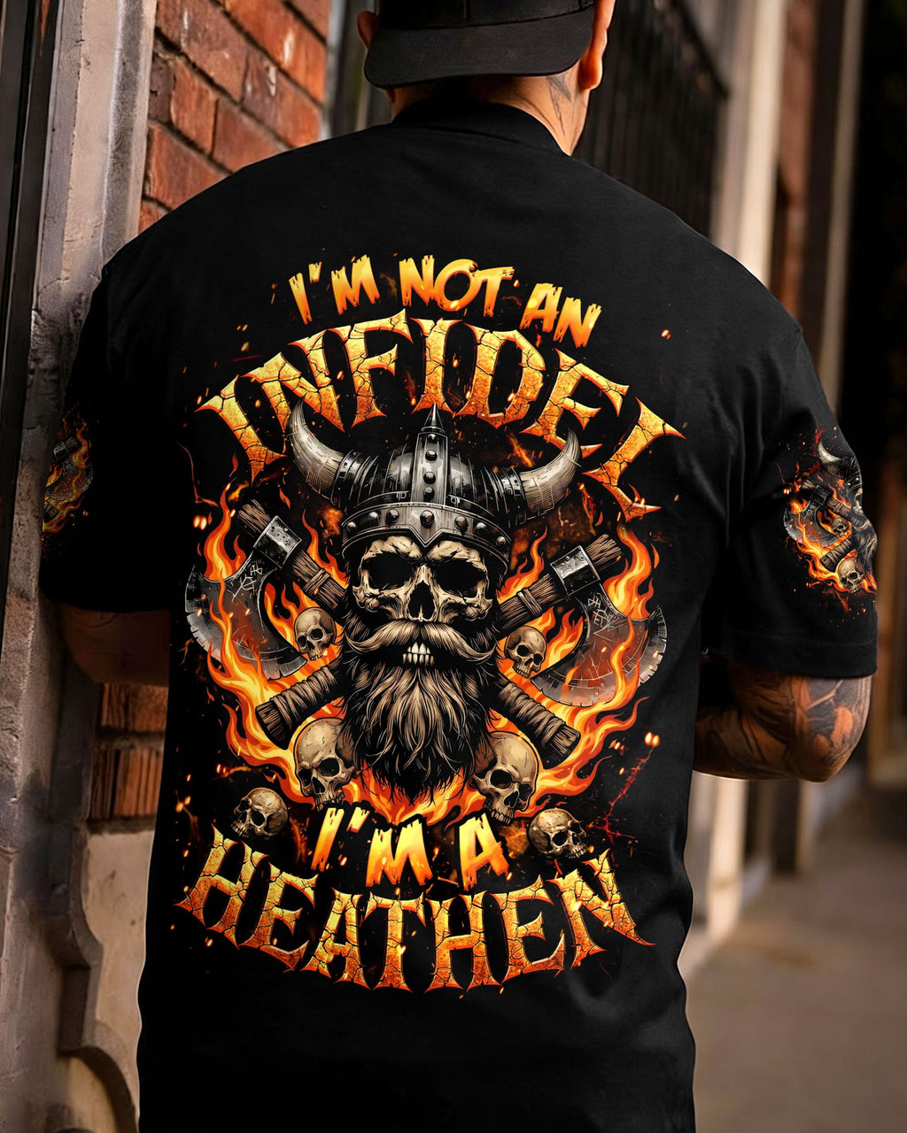 I'M A HEATHEN VIKING SKULL ALL OVER PRINT - TYQY2005262