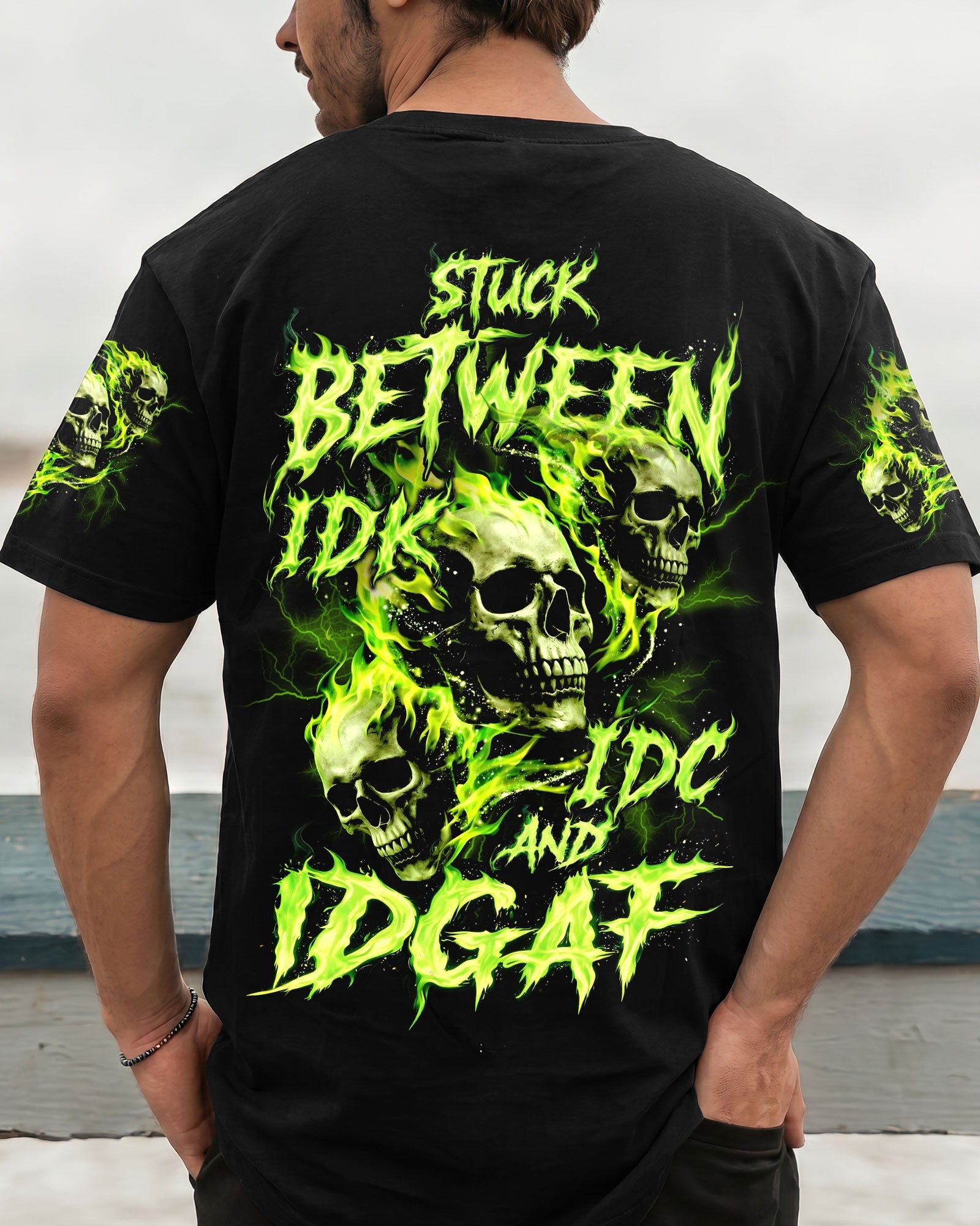 STUCK BETWEEN IDK IDC AND IDGAF ALL OVER PRINT - TYQY0106251
