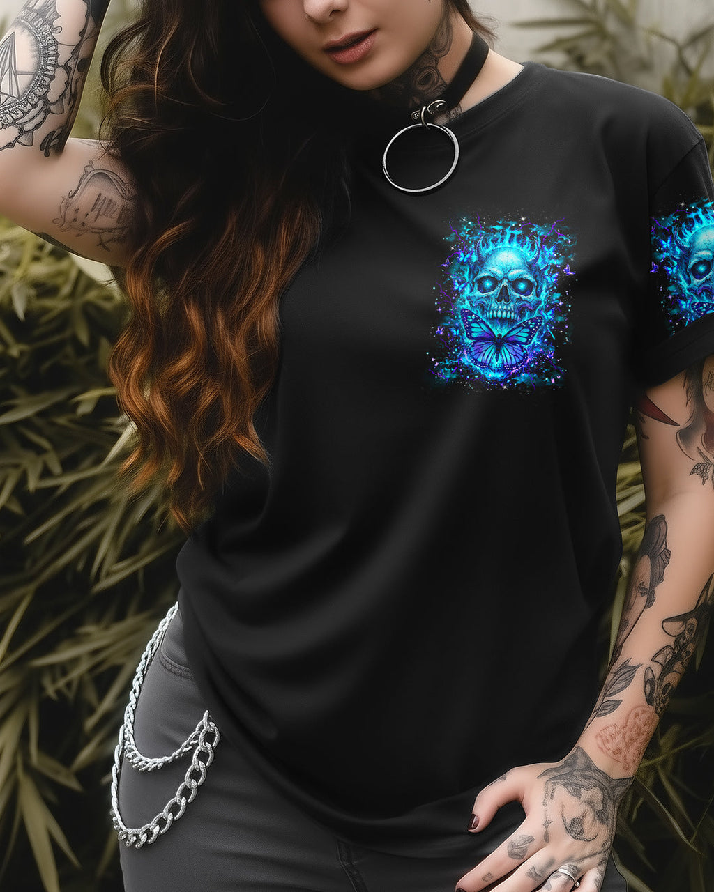 ANGELS PROTECT ME DEMONS RESPECT ME SKULL ALL OVER PRINT  - TLHG1103263
