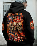 STUCK BETWEEN IDK IDC AND IDGAF SKULL ALL OVER PRINT - YHLN2302261