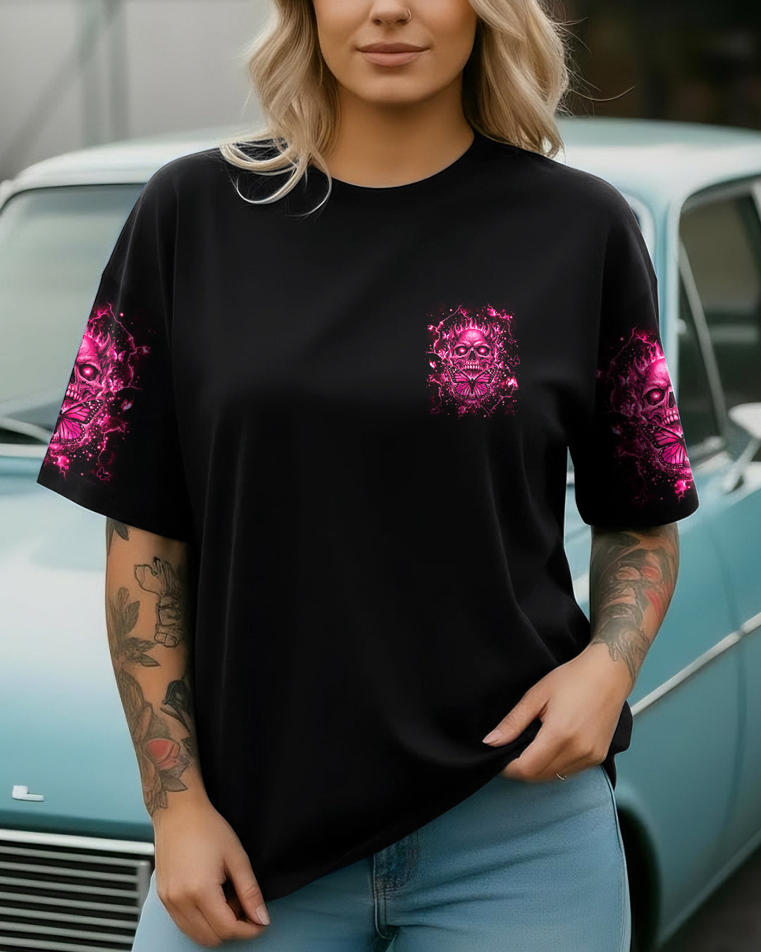HEAVEN DON'T WANT ME SKULL DEMON ALL OVER PRINT - TLHG1603262