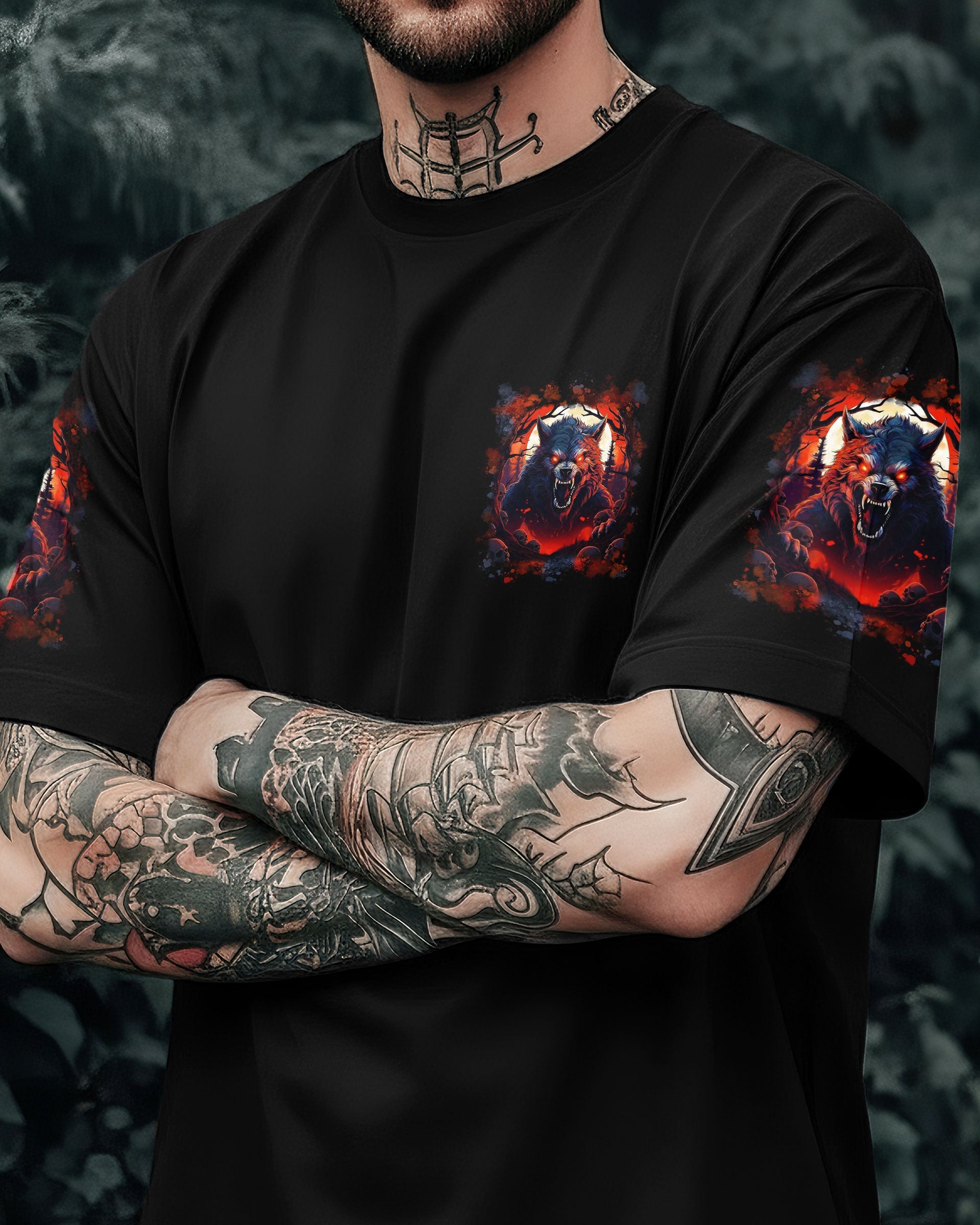 HELLO DARKNESS MY OLD FRIEND WOLF ALL OVER PRINT - YHLN2201262