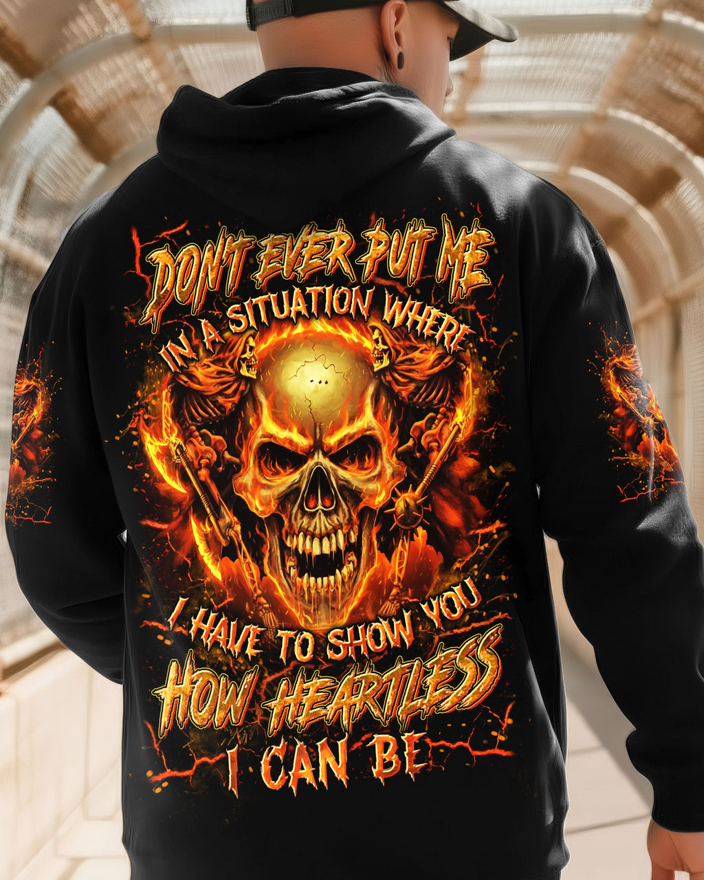 HOW HEARTLESS I CAN BE SKULL ALL OVER PRINT - YHLN1401261