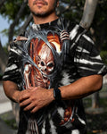 SKELETON TORN SWIRL ALL OVER PRINT  - TLHG0604263