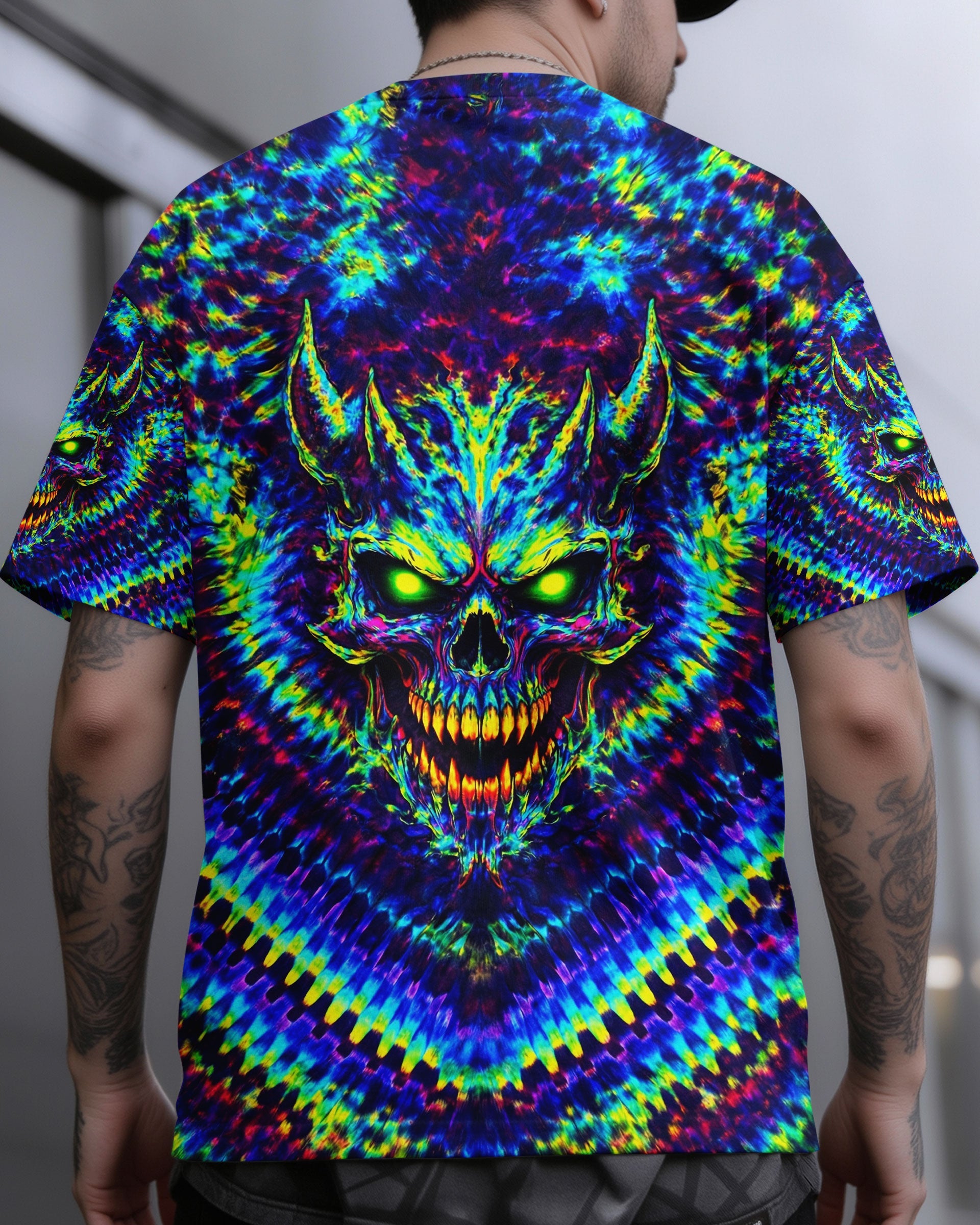 NEON ABYSS DEMON SKULL ALL OVER PRINT - YHLN2502261
