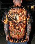 PATRIOTIC FLAMING SKULL ALL OVER PRINT - RI2503261