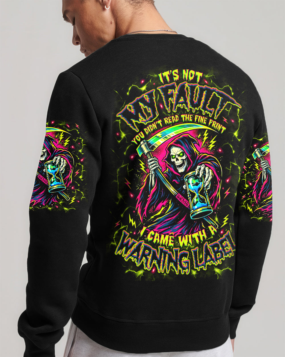 I CAME WITH A WARNING LABEL REAPER ALL OVER PRINT  - TLNO0601261