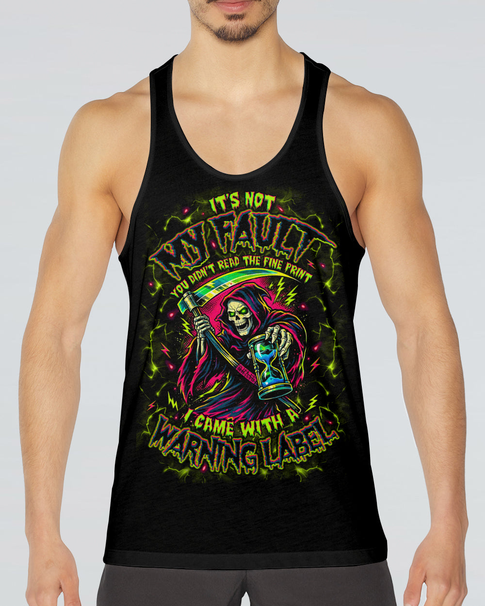 I CAME WITH A WARNING LABEL REAPER ALL OVER PRINT  - TLNO0601261
