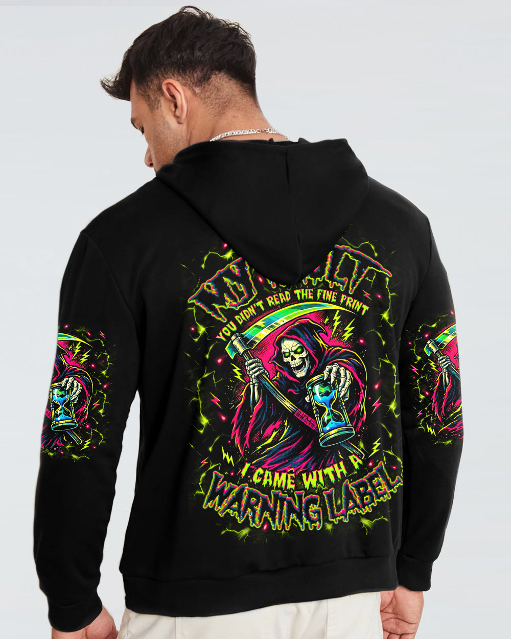 I CAME WITH A WARNING LABEL REAPER ALL OVER PRINT  - TLNO0601261