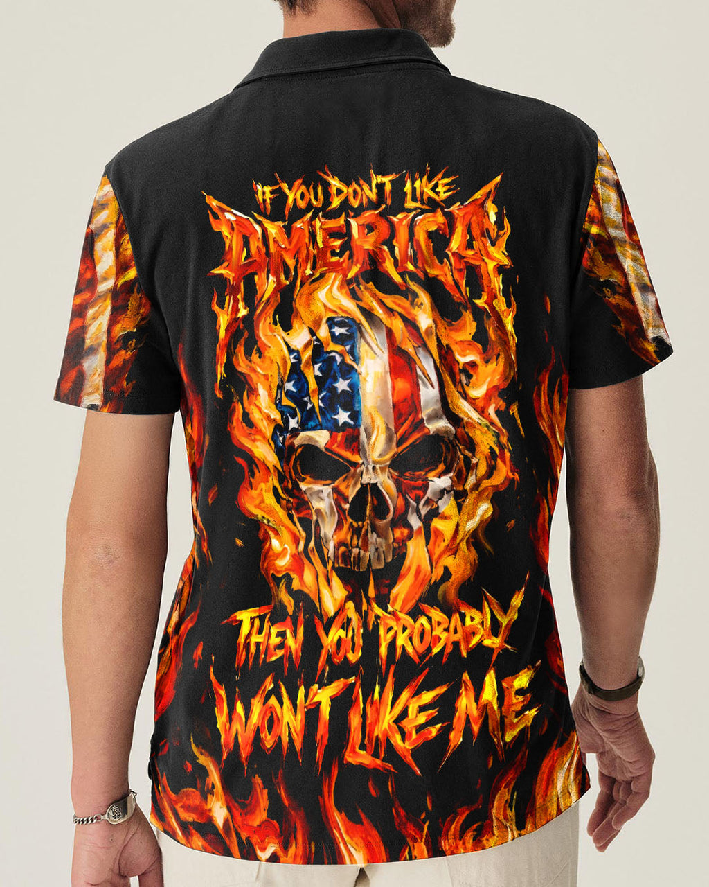 AMERICA FLAME SKULL ALL OVER PRINT - RI1703261