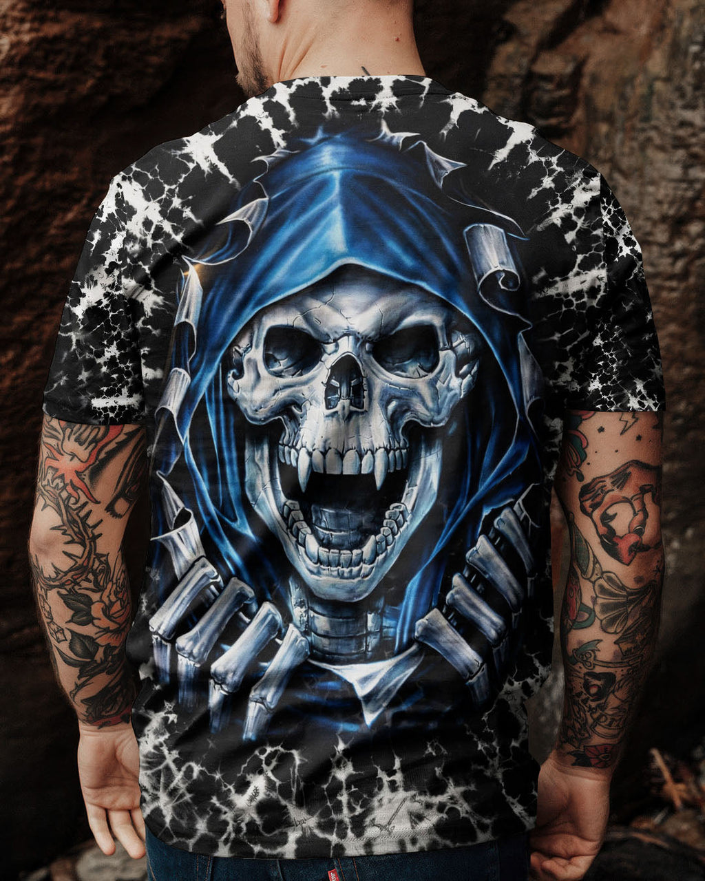 SKULL REAPER SWIRL ALL OVER PRINT  - TLHG0104261