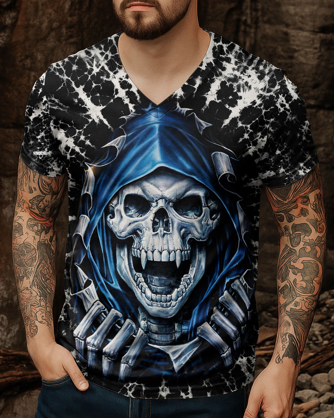 SKULL REAPER SWIRL ALL OVER PRINT  - TLHG0104261