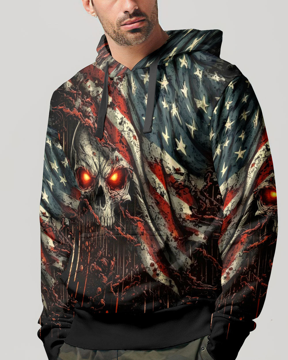 AMERICA LIVE IT LOVE IT OR GET THE HELL OUT SKULL ALL OVER PRINT  - TLHG1203263