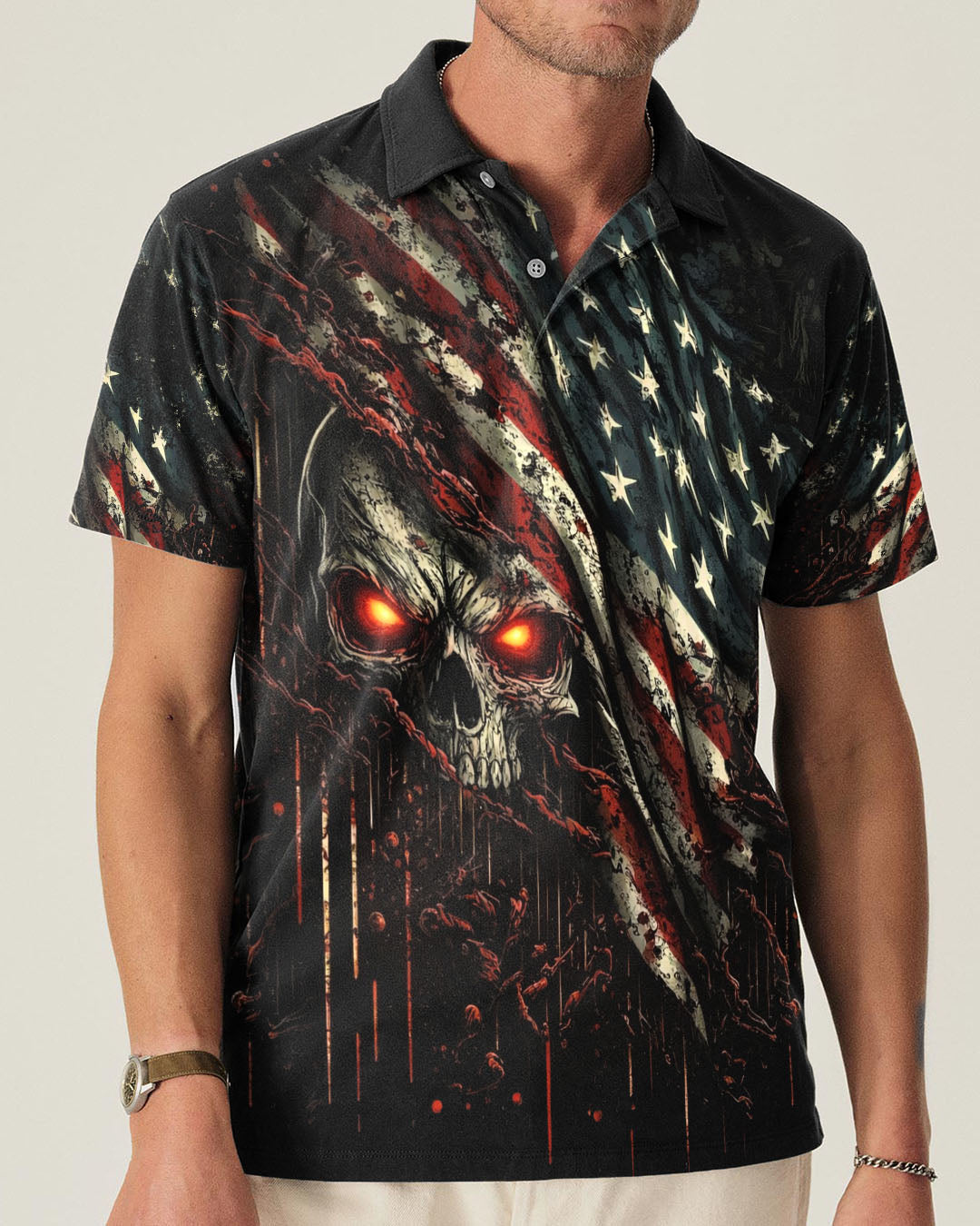 AMERICA LIVE IT LOVE IT OR GET THE HELL OUT SKULL ALL OVER PRINT  - TLHG1203263