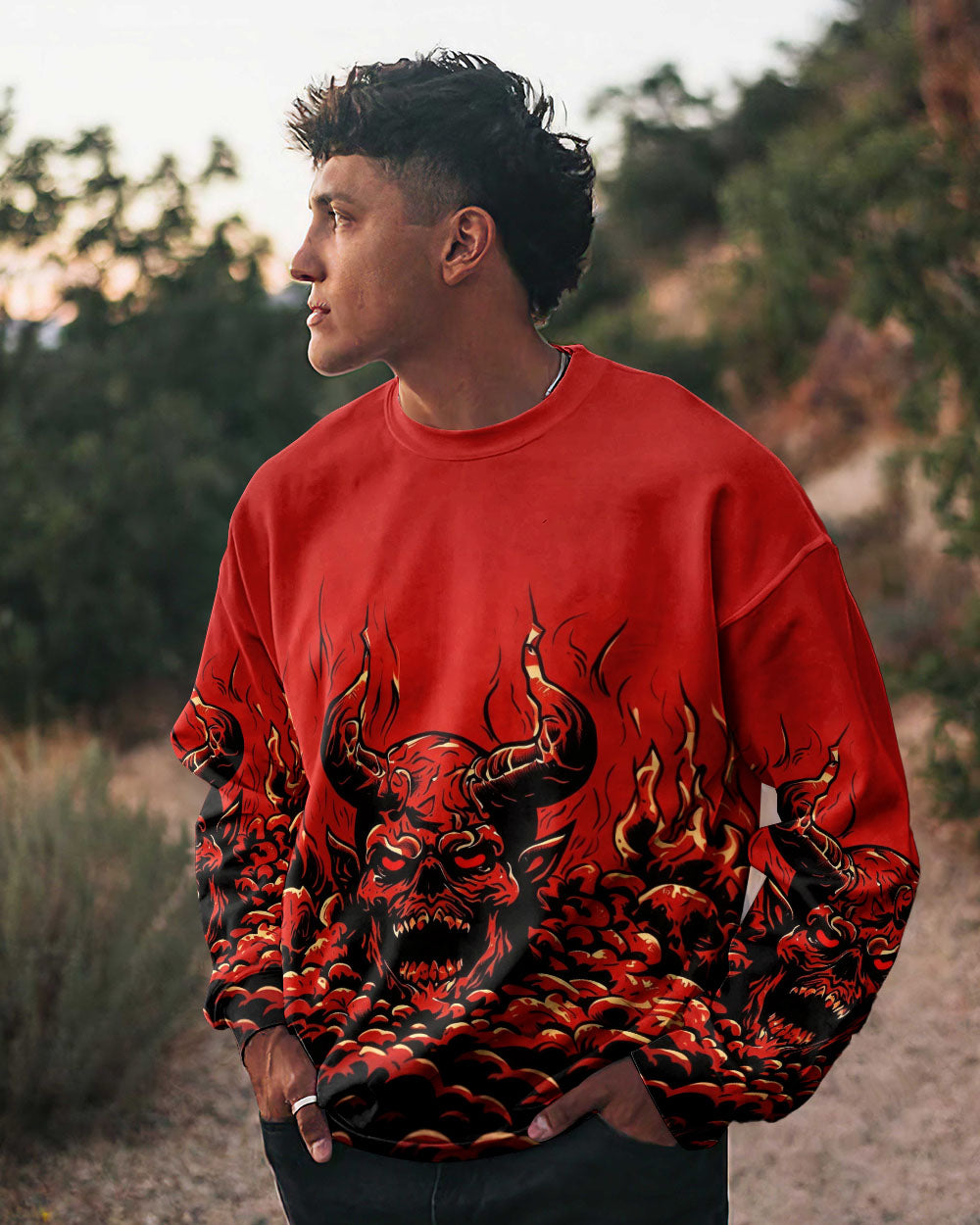 I'M NEVER ALONE MY DEMONS ARE WITH ME 24/7 ALL OVER PRINT  - TLHG3103261