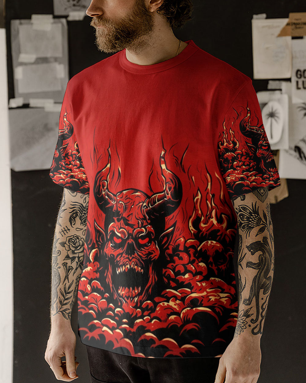 I'M NEVER ALONE MY DEMONS ARE WITH ME 24/7 ALL OVER PRINT  - TLHG3103261